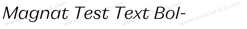 Magnat Test Text Bol字体转换